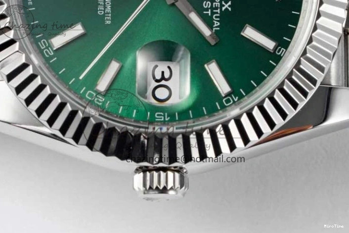 MiroTime 1220 Functional DateJust 41mm 126334 DIWF 1:1 Best Edition 904L Steel Green Sunburst Dial on Jubilee Bracelet SA 2305